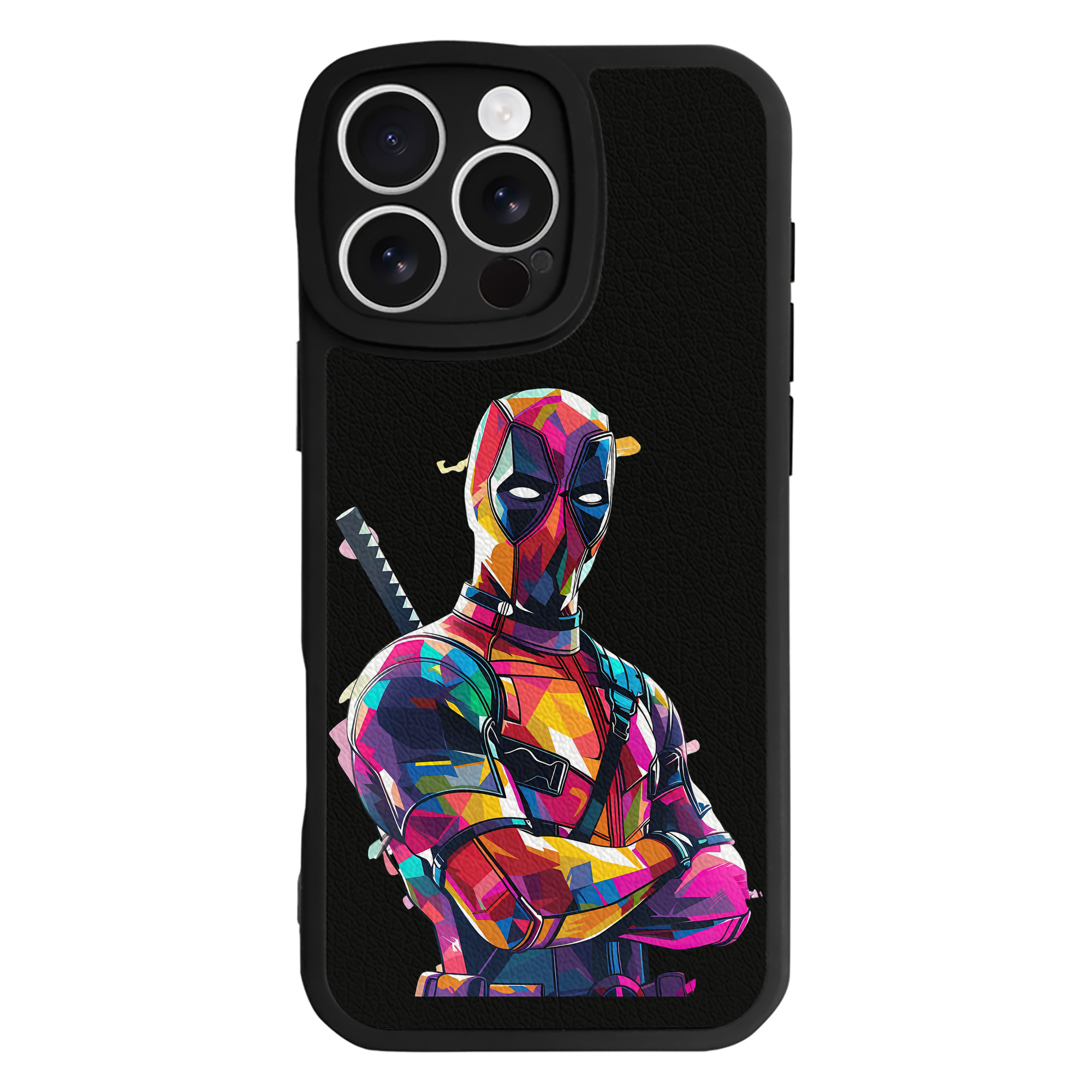 （画像用） Deadpool デッドプール 【iPhone 16シリーズ対応】シリコンスマホケース（レザー調） 材質：シリコン